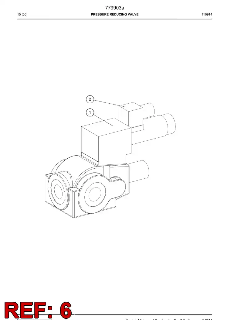 779903a 779903a Pressure reducing valve - Sandvik Technical Drawing