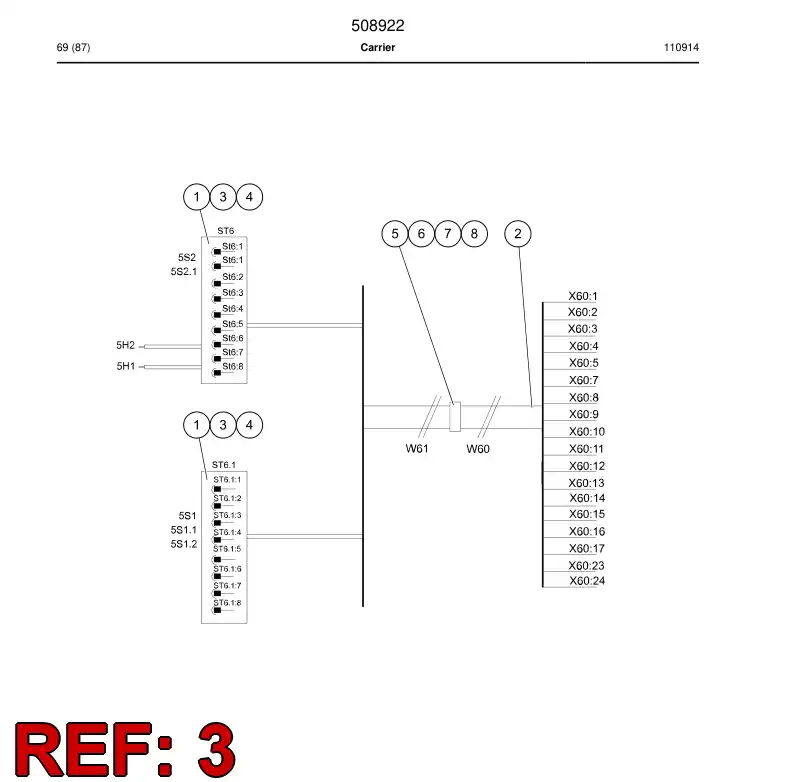 780957 780957 Cable - Sandvik Technical Drawing
