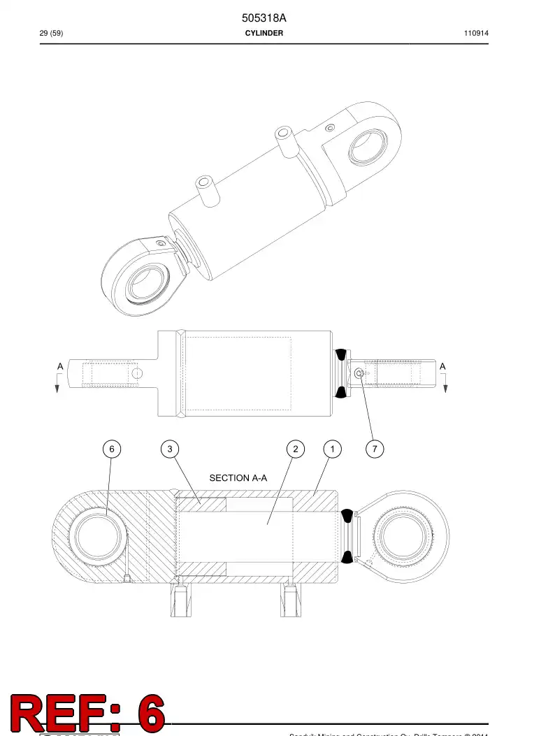 783025 783025 Spherical plain bearing - Sandvik Technical Drawing