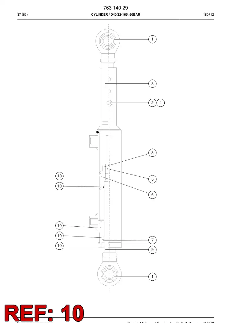 78402024 784 020 24 SEAL KIT - Sandvik Technical Drawing