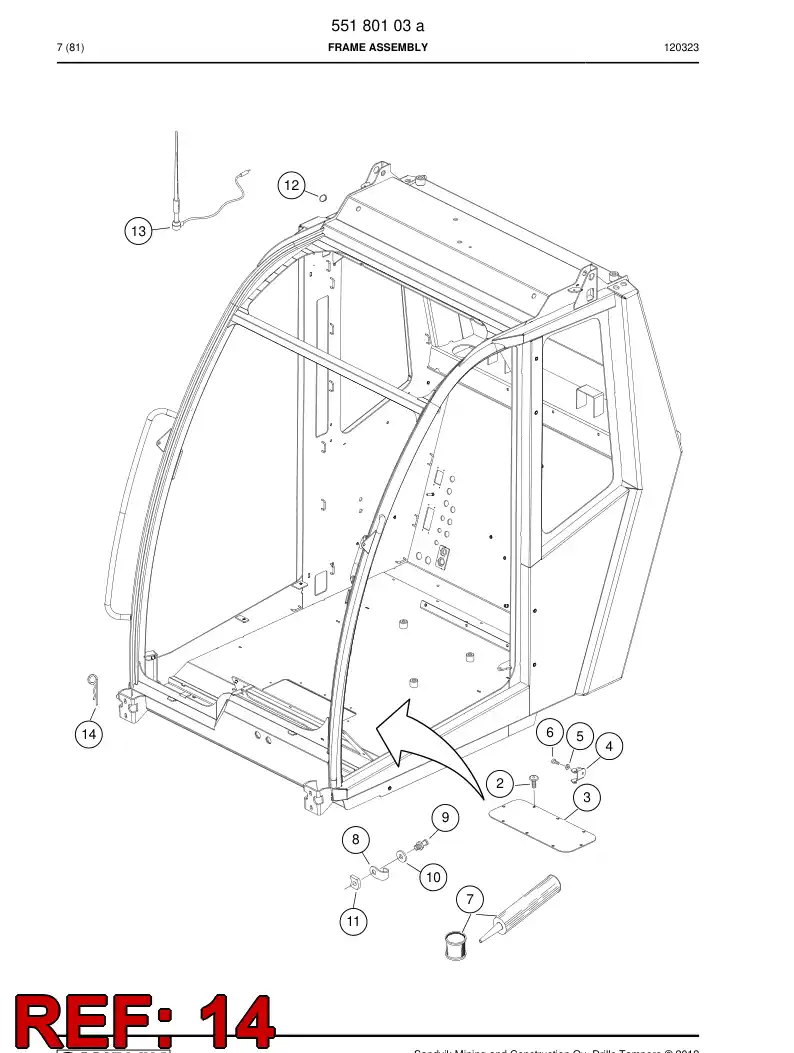 792253 792253 Pin, Split - Sandvik Technical Drawing