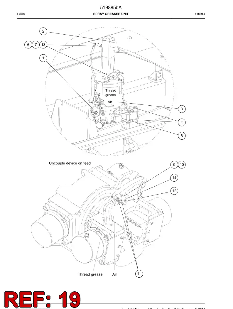 795-1961 795-1961 Grease - Sandvik Technical Drawing