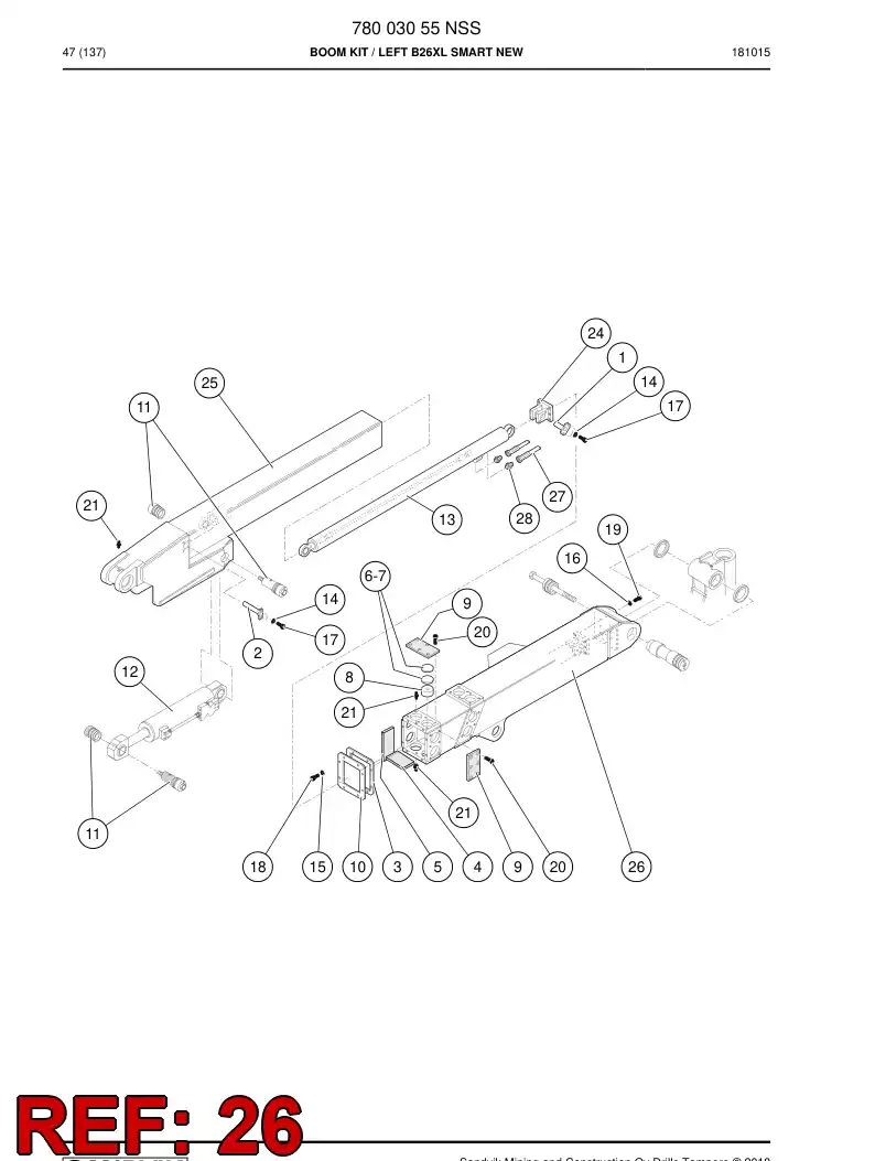 79820631 798 206 31 ARMATURE TUBE - Sandvik Technical Drawing