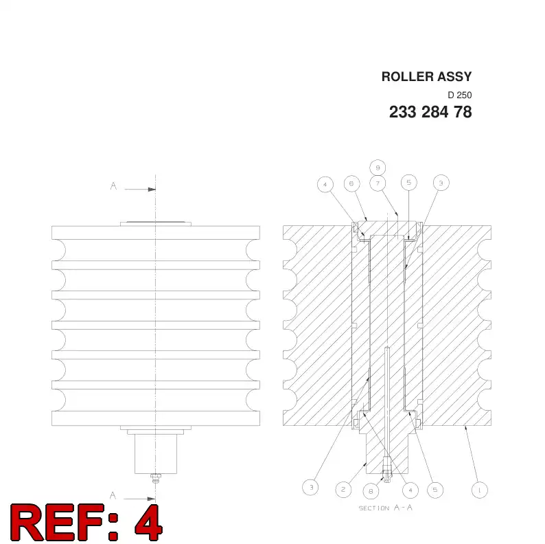 80006579 800 065 79 SPRING-TYPEE STRAIGHT PIN - Sandvik Technical Drawing