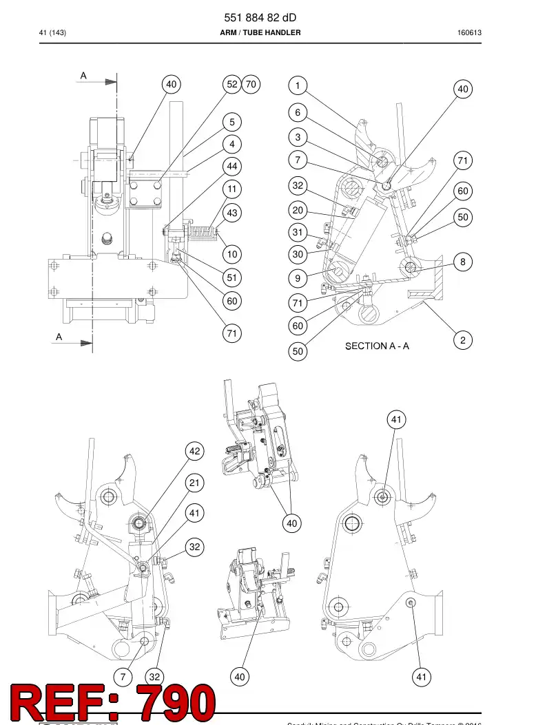 80008619a 800 086 19a Spring-type straight pin - Sandvik Technical Drawing