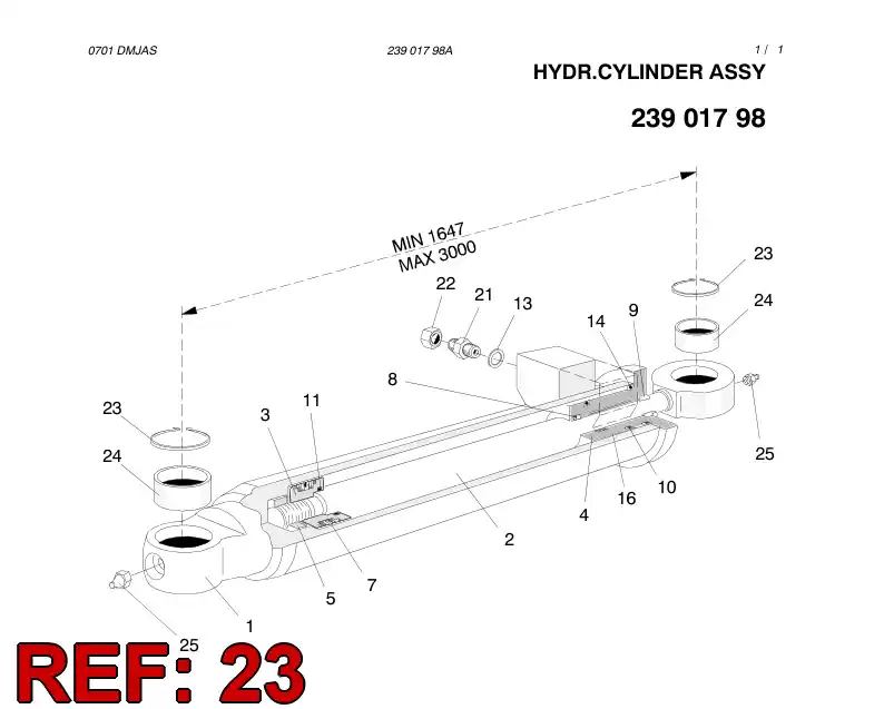 80011019 800 110 19 CIRCLIP - Sandvik Technical Drawing