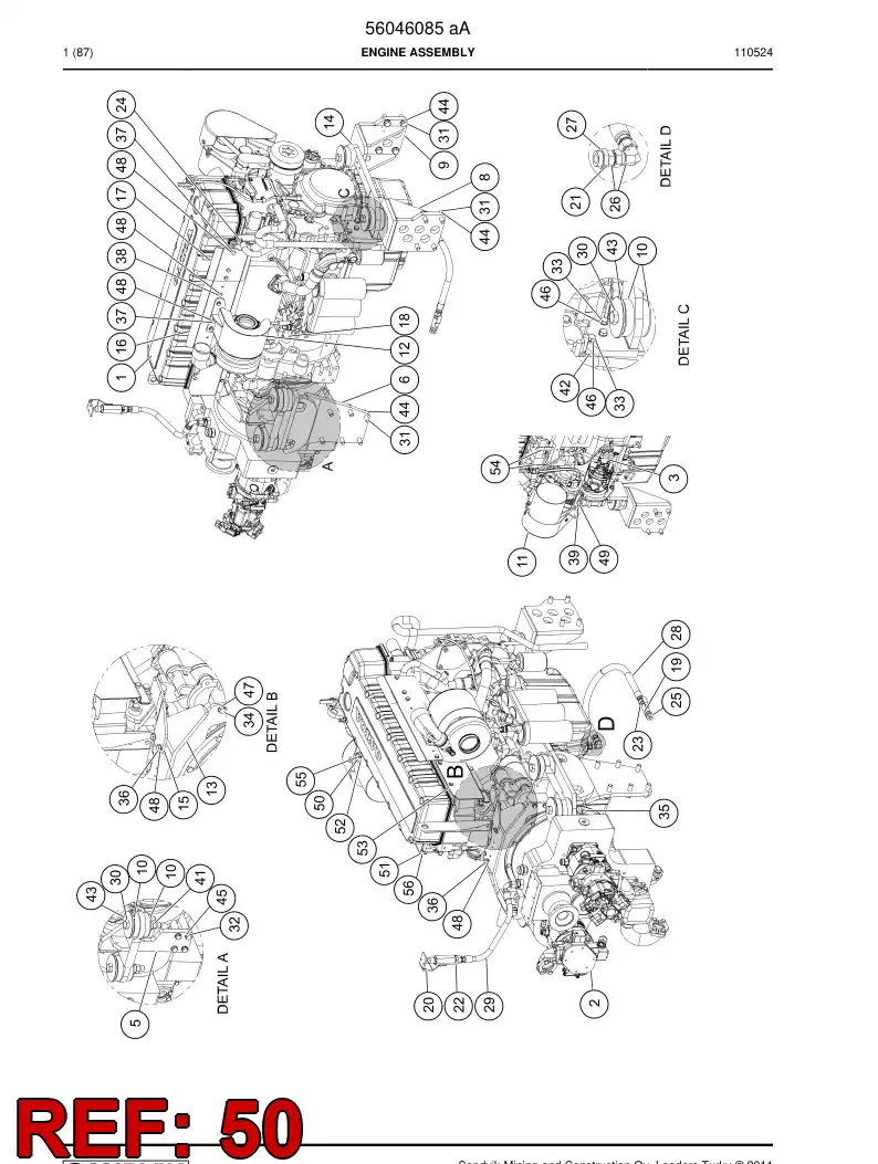 80011149 800 111 49 Hexagon nut - Sandvik Technical Drawing