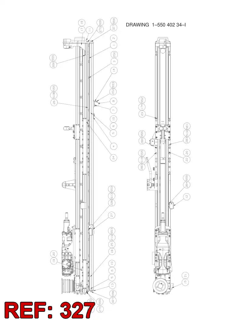 80011709 800 117 09 HEXAGON HEAD BOLT (FULL THREAD) - Sandvik Technical Drawing