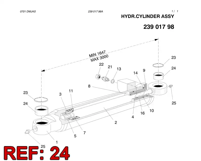 80012719 800 127 19 BEARING GE 50 ES - Sandvik Technical Drawing