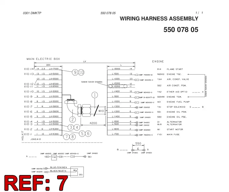 80018519 800 185 19 CONDUCTOR, BLACK - Sandvik Technical Drawing