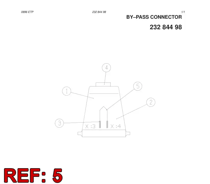 80019099 800 190 99 CONDUCTOR, BLACK - Sandvik Technical Drawing
