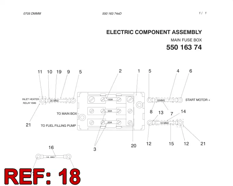80028399 800 283 99 Terminal, Cable - Sandvik Technical Drawing