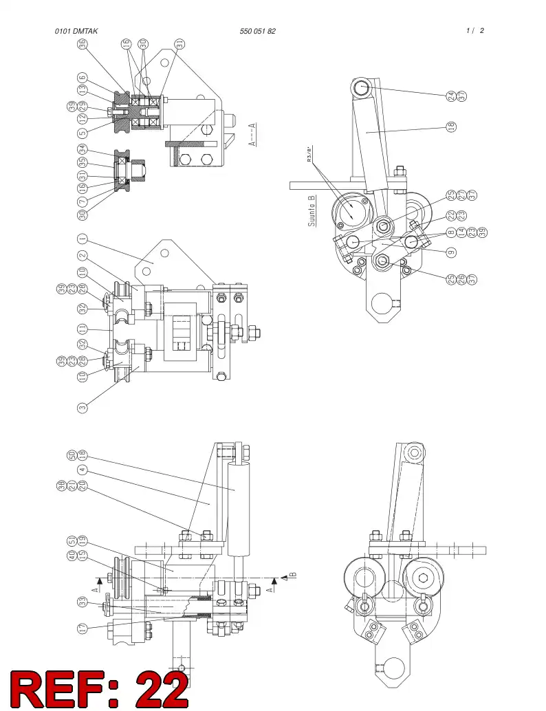 80031489 800 314 89 HEXAGON HEAD SCREW (FULL THREAD) - Sandvik Technical Drawing