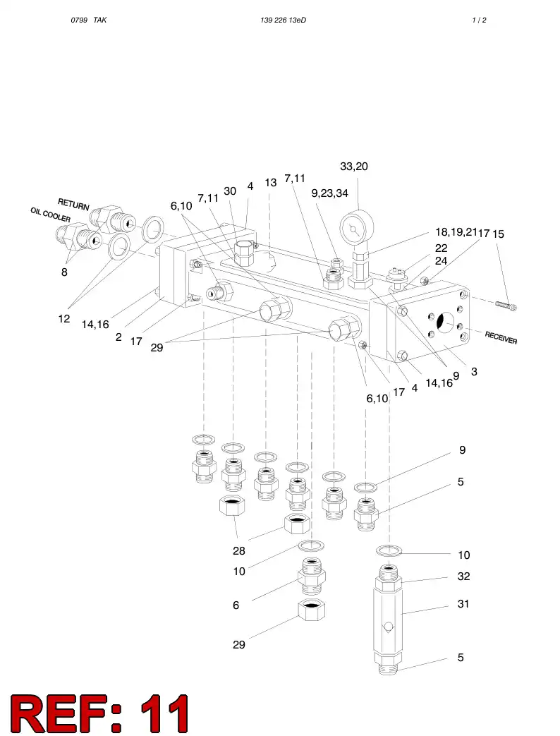 80035009 800 350 09 BONDED SEAL - Sandvik Technical Drawing