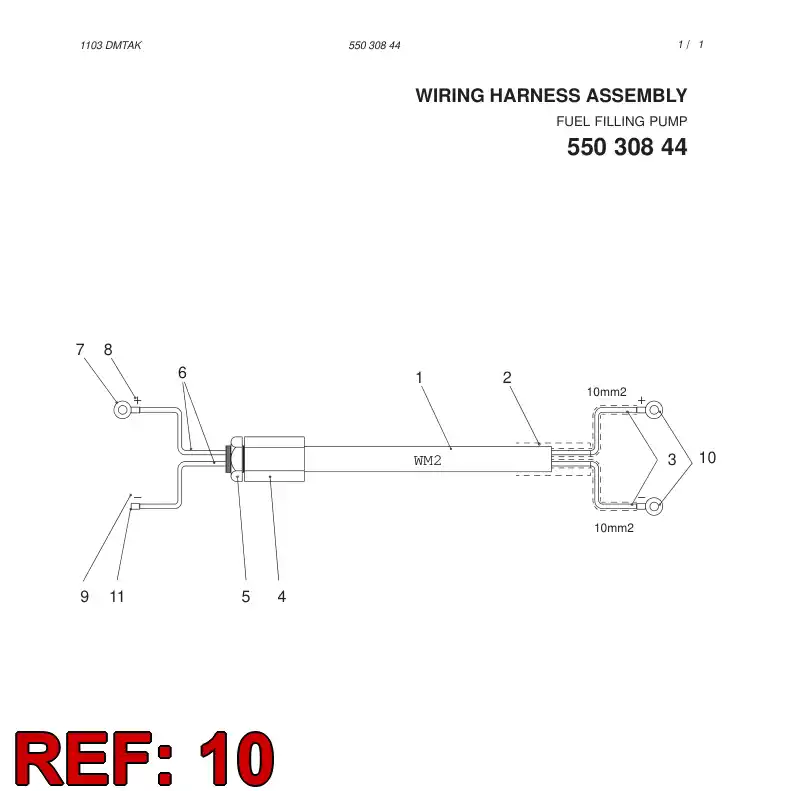 80039739 800 397 39 Terminal, Cable - Sandvik Technical Drawing