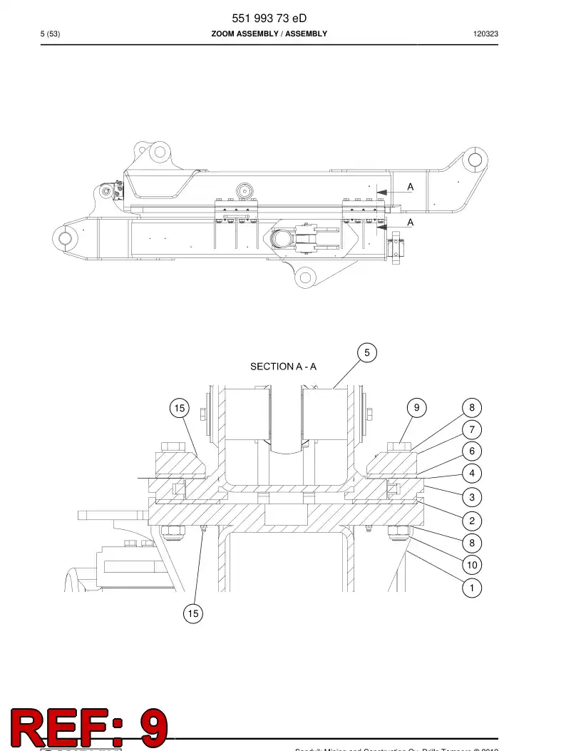 80045299 800 452 99 HEXAGON HEAD BOLT (HALF THREAD) - Sandvik Technical Drawing