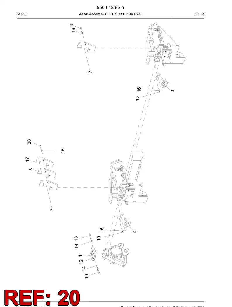 800 466 09a Hexagon head bolt - drawing