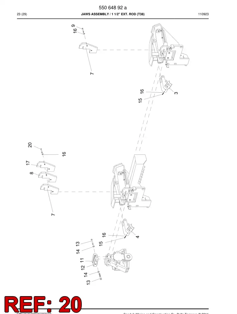 800 466 09b HEXAGON HEAD BOLT (HALF THREAD) - drawing