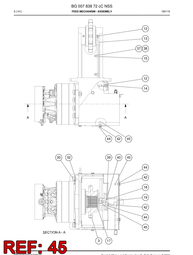 80048909 800 489 09 Circlip - Sandvik Technical Drawing