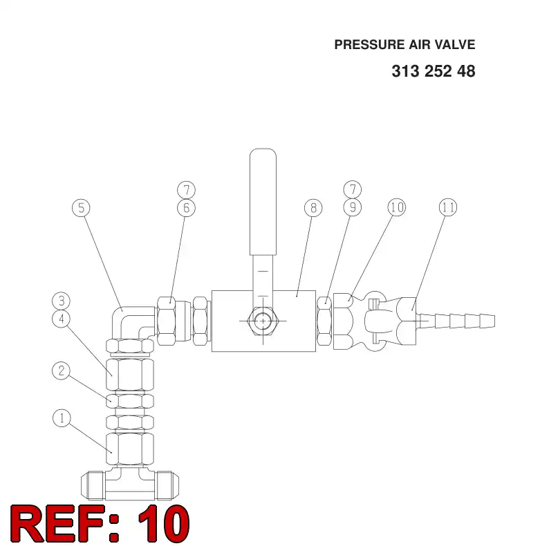 80049639 800 496 39 ADAPTER (HYDRAULIC) - Sandvik Technical Drawing