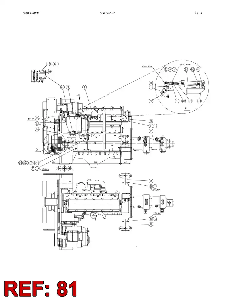 80052039 800 520 39 HEXAGON HEAD BOLT (HALF THREAD) - Sandvik Technical Drawing