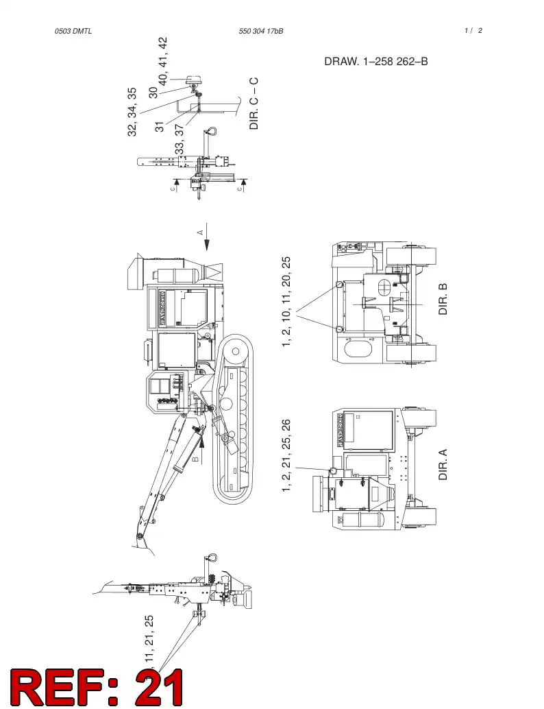 80052319 800 523 19 HEXAGON HEAD BOLT - Sandvik Technical Drawing
