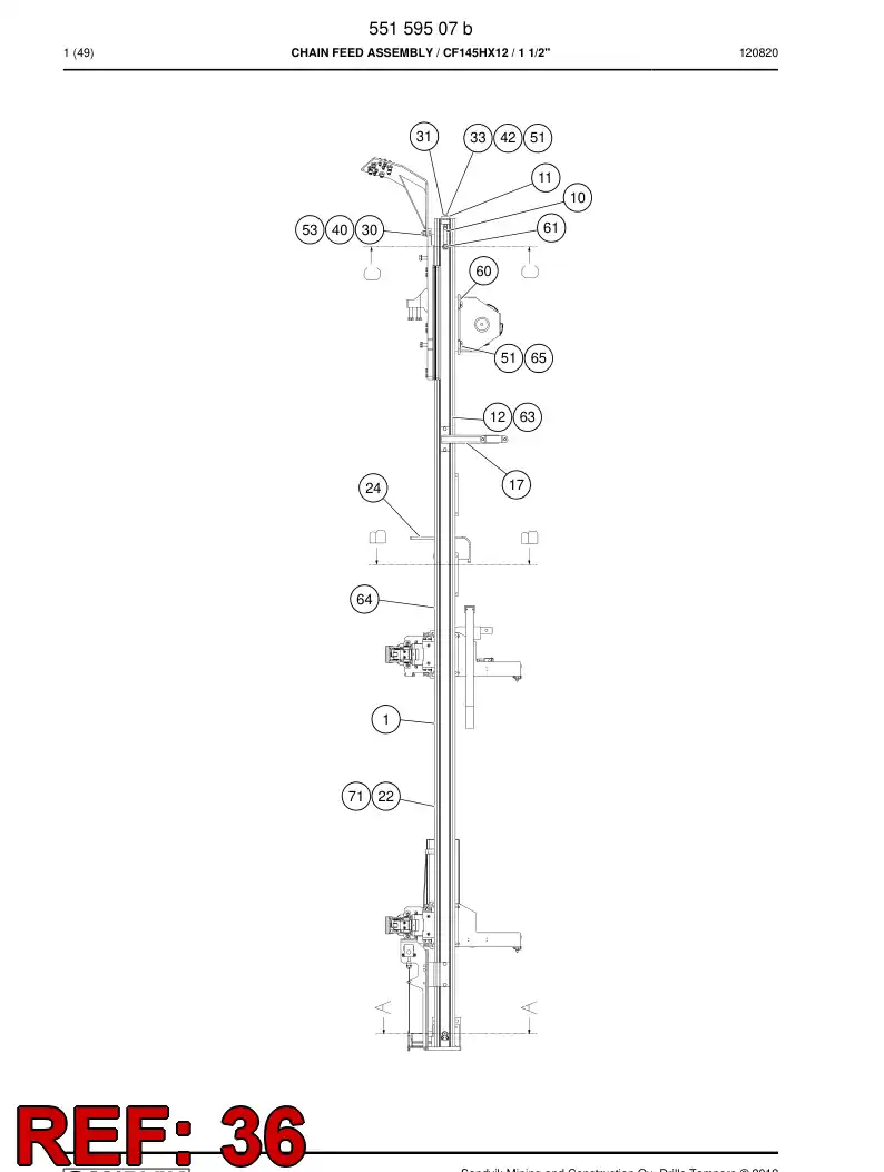 80053869a 800 538 69a HEXAGON HEAD BOLT (FULL THREAD) - Sandvik Technical Drawing