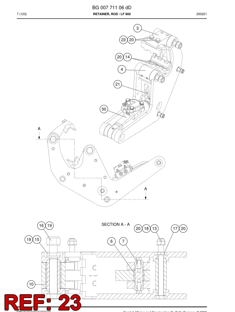 80055909 800 559 09 Hexagon head screw - Sandvik Technical Drawing