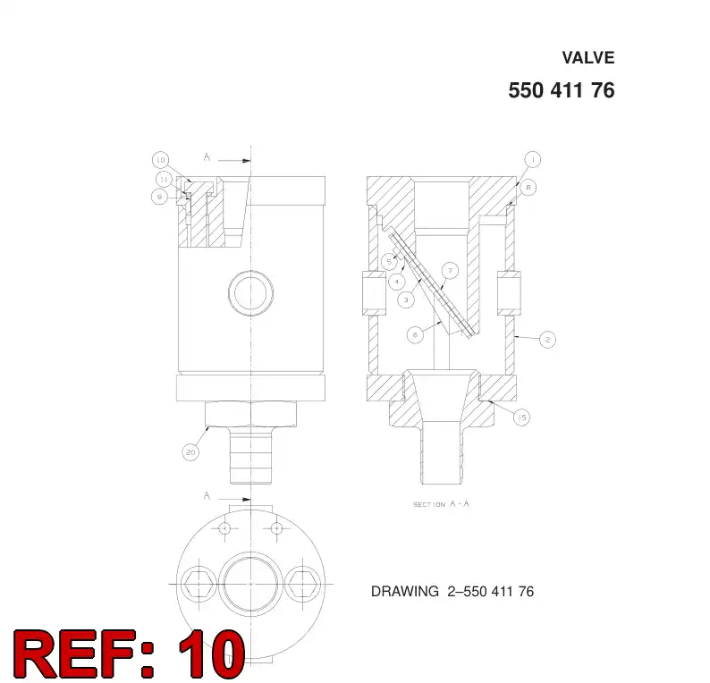 80070079 800 700 79 Hexagon head bolt - Sandvik Technical Drawing