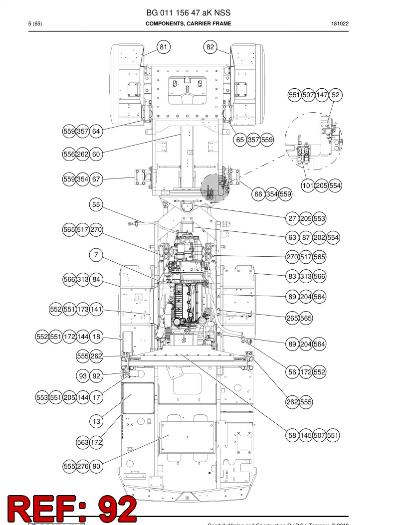 80071779b 800 717 79b INTERRUPTOR, PRINCIPAL - Sandvik Technical Drawing