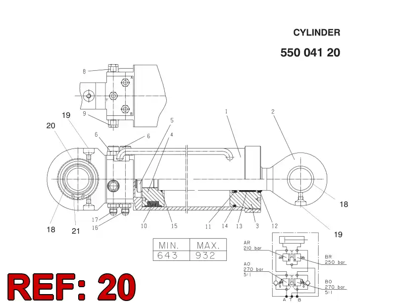 80073389 800 733 89 Bearing, Plain - Sandvik Technical Drawing