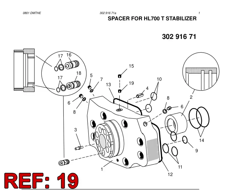 80086879 800 868 79 HEXAGON HEAD BOLT SET - Sandvik Technical Drawing