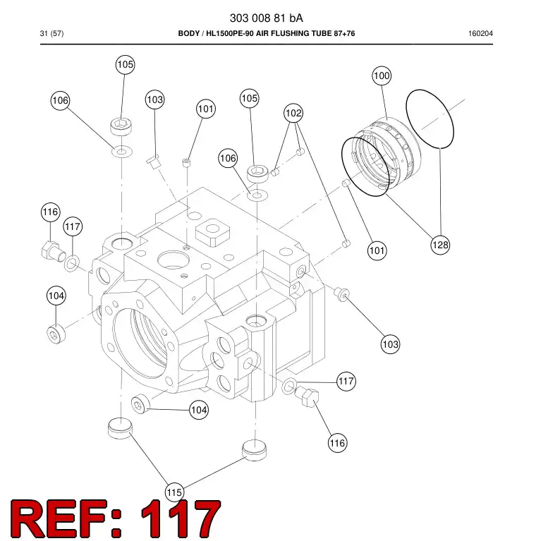 80092049a 800 920 49a SEAL, UNIDA - Sandvik Technical Drawing