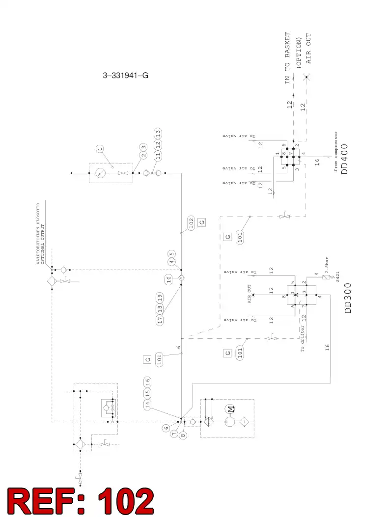 800 924 59 Hose, Air - drawing