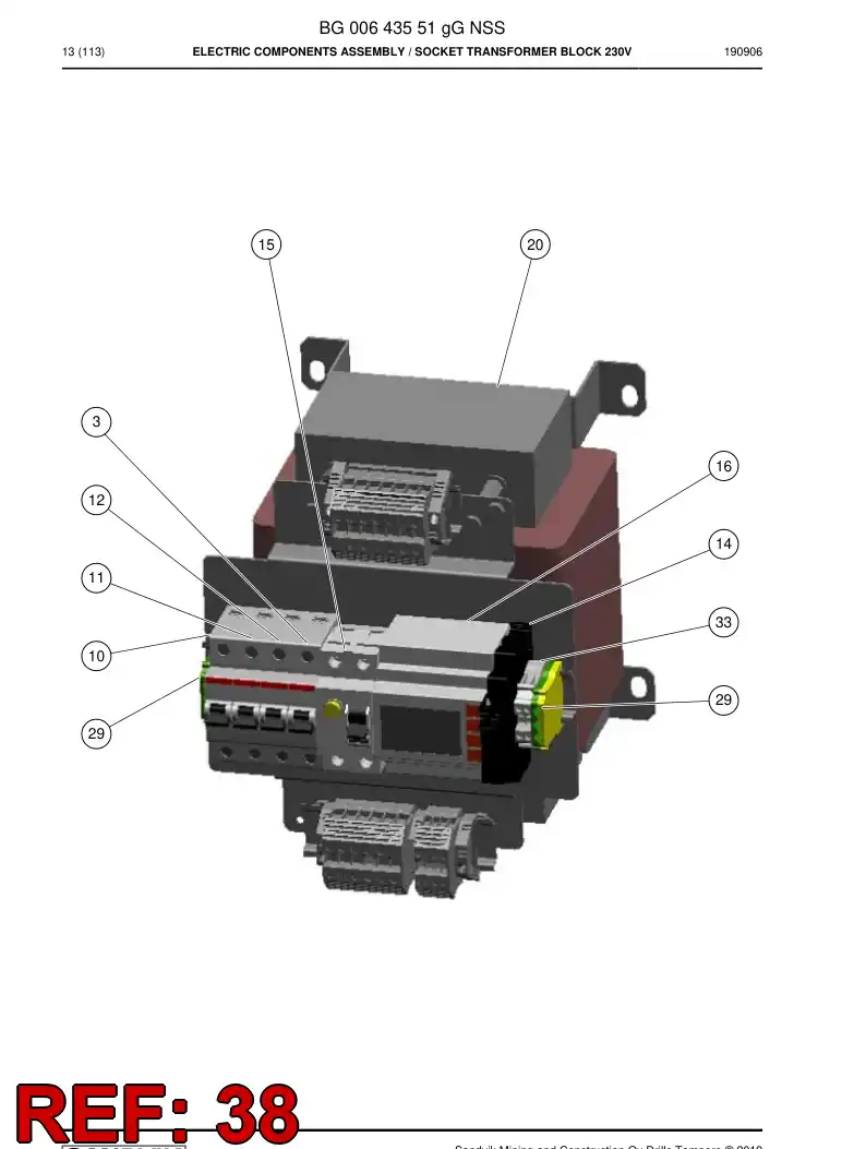 80112169 801 121 69 Wire, Connecting - Sandvik Technical Drawing