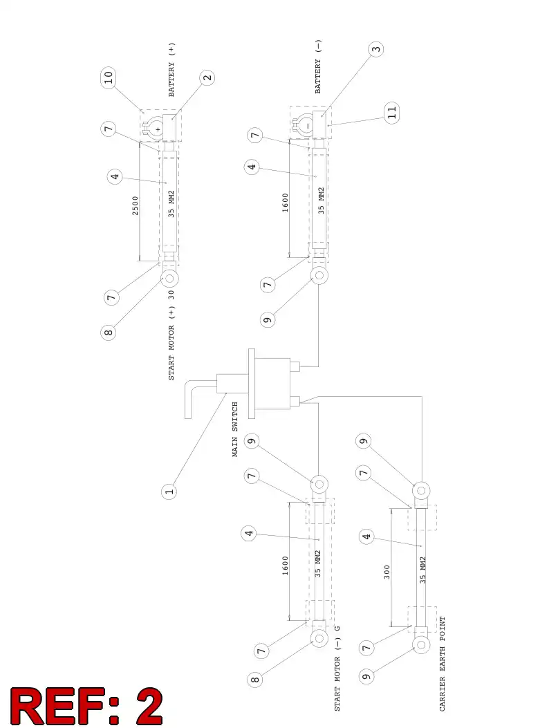 80129159 801 291 59 BATTERY TERMINAL - Sandvik Technical Drawing