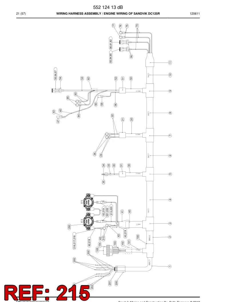 80131109 801 311 09 Terminal, Cable - Sandvik Technical Drawing