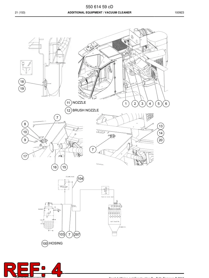80135969a 801 359 69a Hose, Air - Sandvik Technical Drawing