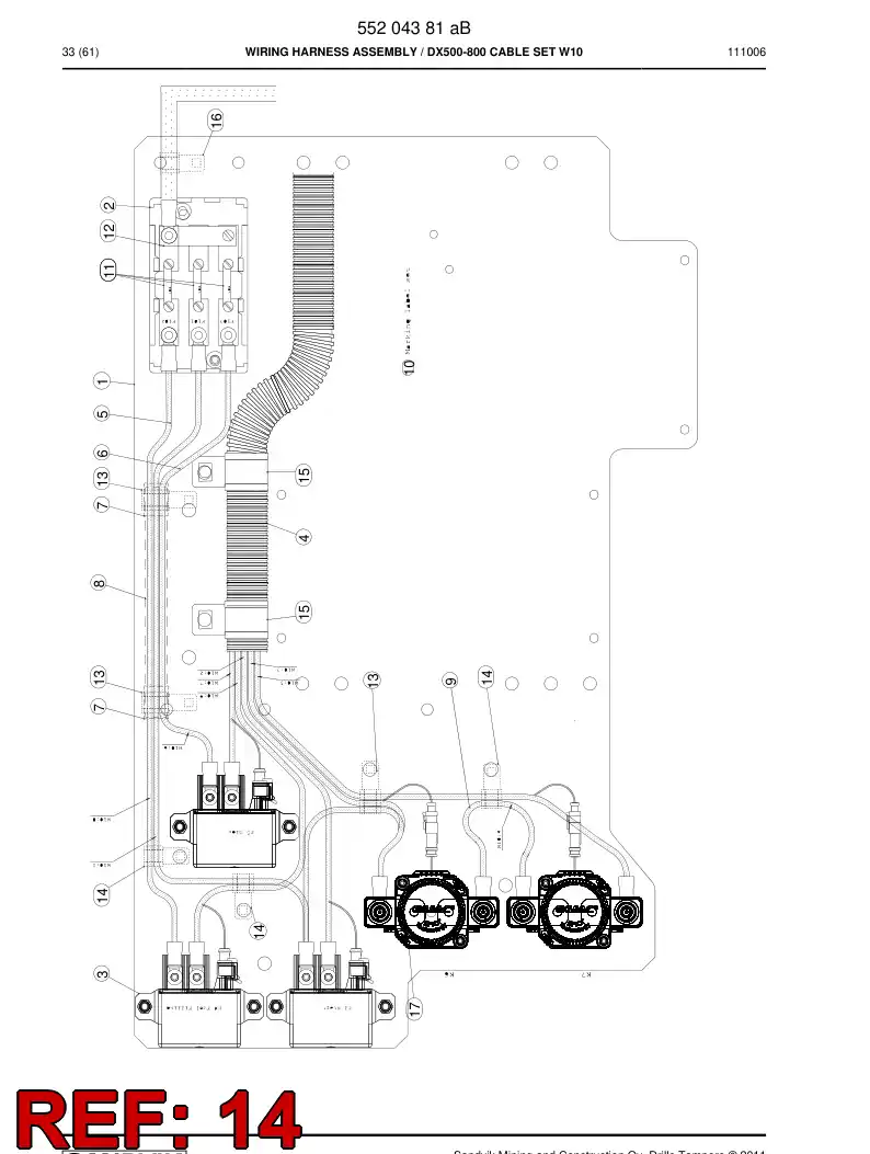 80141709 801 417 09 Clamp, Pipe - Sandvik Technical Drawing