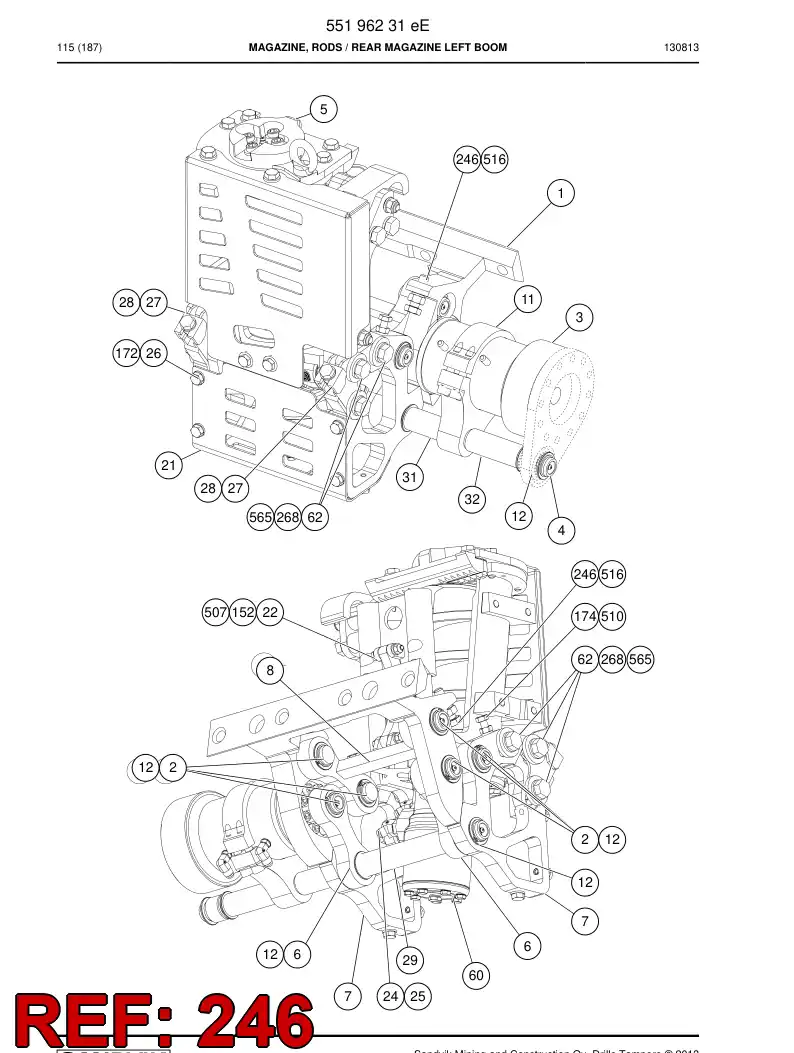 80147509 801 475 09 Hexagon head screw - Sandvik Technical Drawing