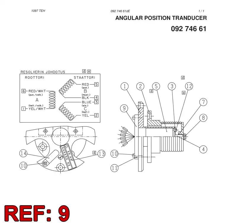 80151299 801 512 99 TERMINAL BLOCK - Sandvik Technical Drawing