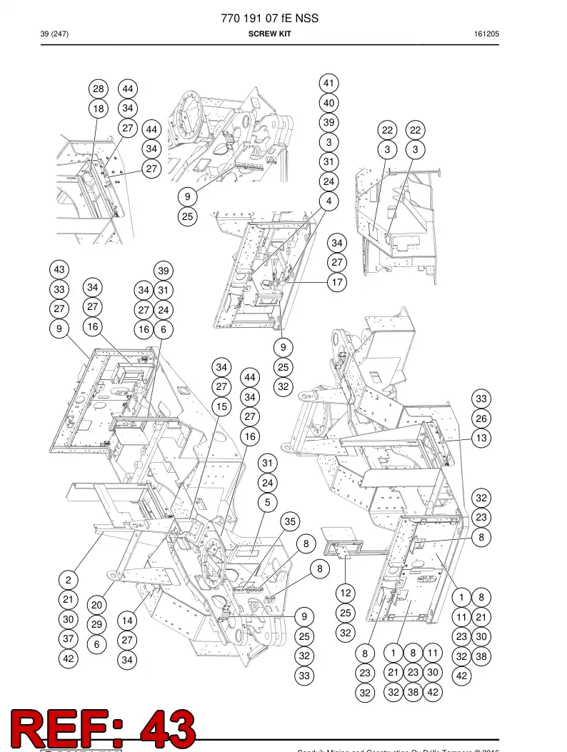 80162489 801 624 89 Hexagon head screw - Sandvik Technical Drawing