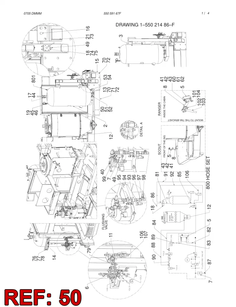80165259 801 652 59 Nut, Lock - Sandvik Technical Drawing