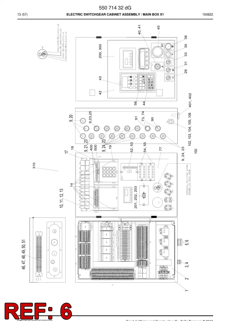 80165539 801 655 39 Nut, Locking, Metallic - Sandvik Technical Drawing