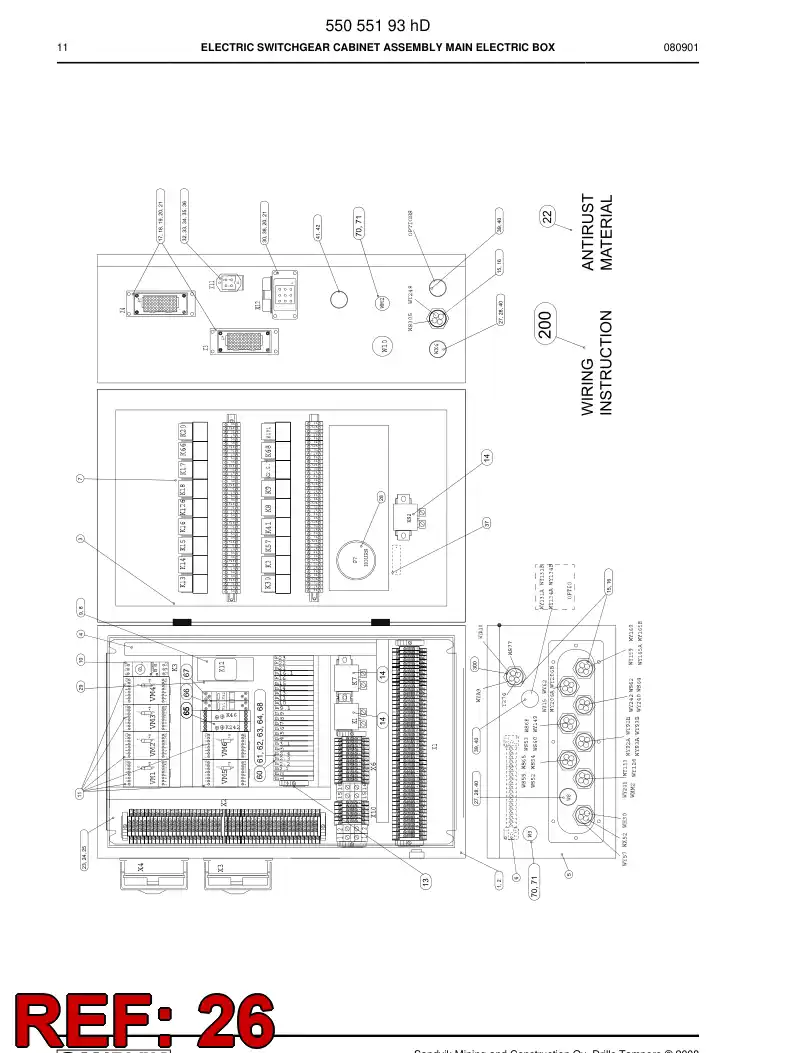 80168289b 801 682 89b Hour meter - Sandvik Technical Drawing