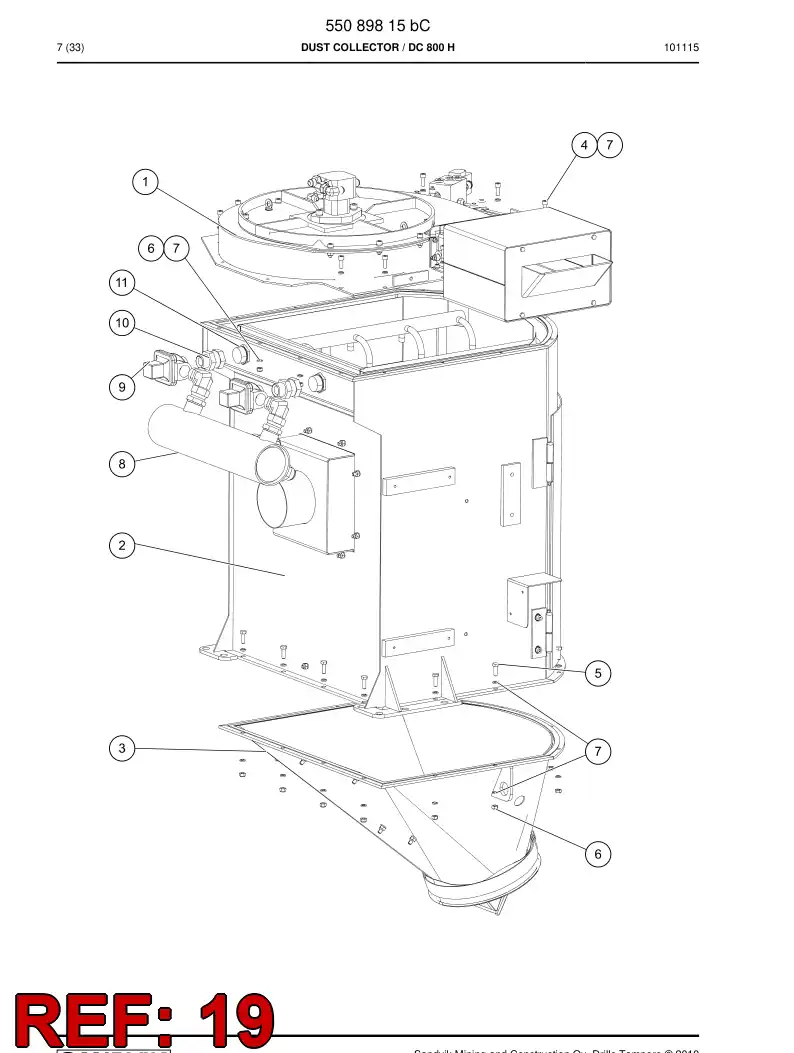 80177999a 801 779 99a Nut, Lock - Sandvik Technical Drawing
