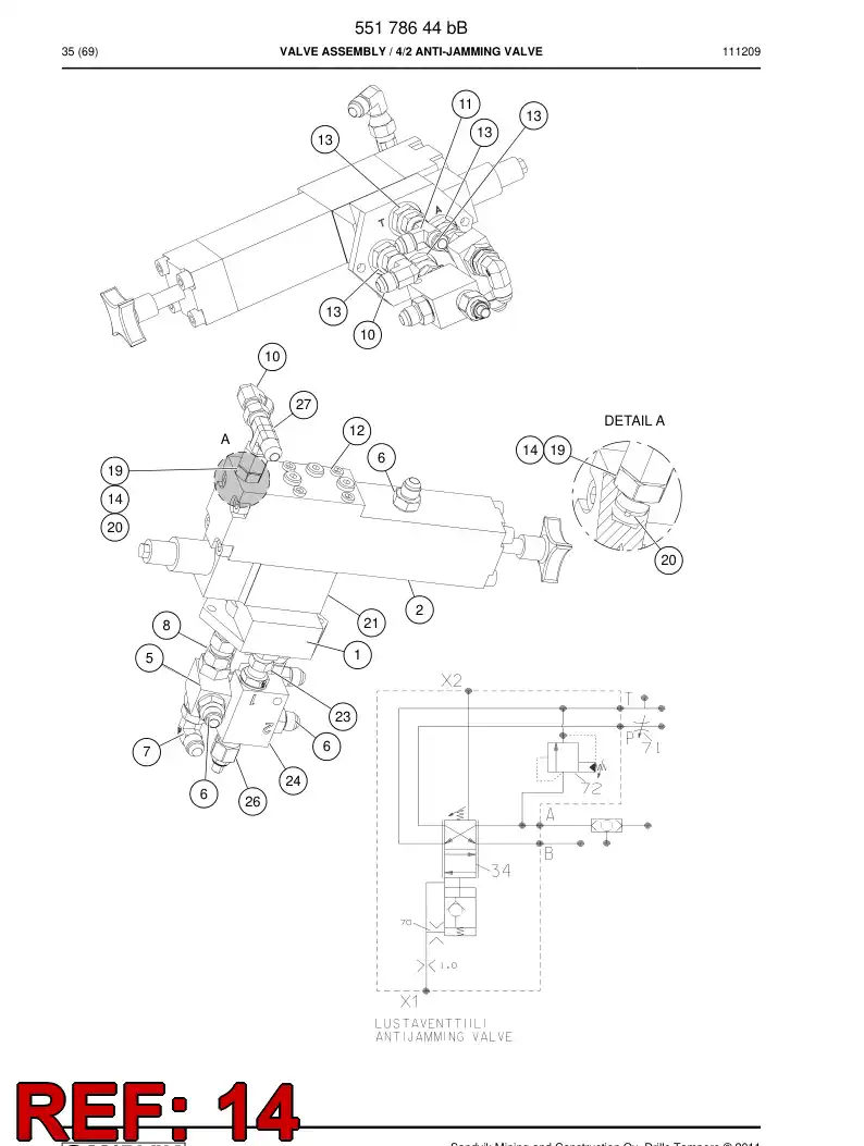 80180269b 801 802 69b Bonded seal - Sandvik Technical Drawing