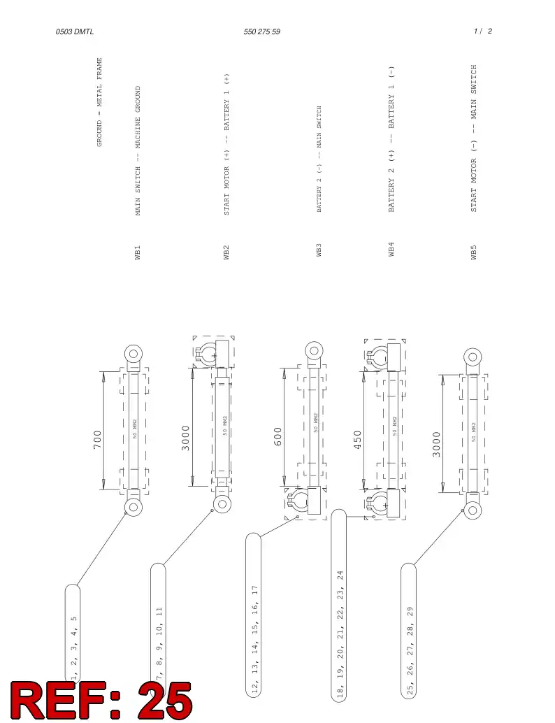 80204449 802 044 49 CABLE SHOE - Sandvik Technical Drawing