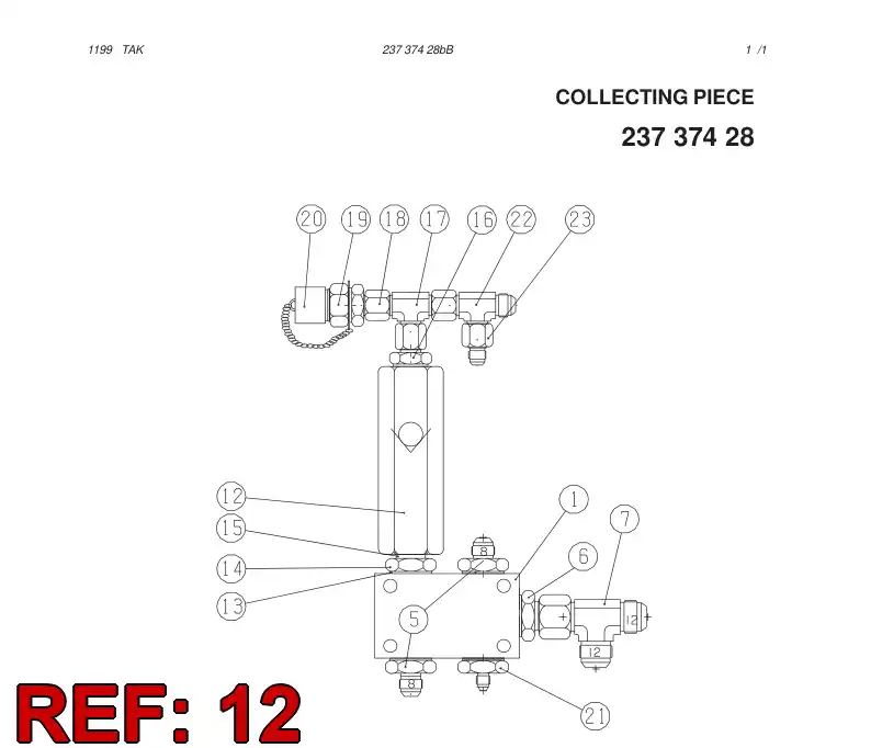 80209809 802 098 09 NON-RETURN VALVE - Sandvik Technical Drawing
