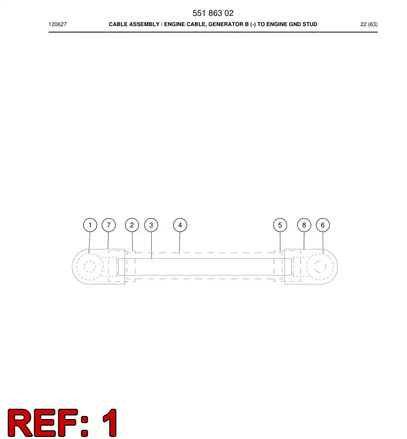 80212589a 802 125 89a Terminal, Cable - Sandvik Technical Drawing